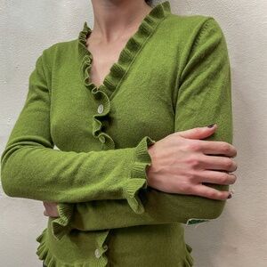 Green cardigan